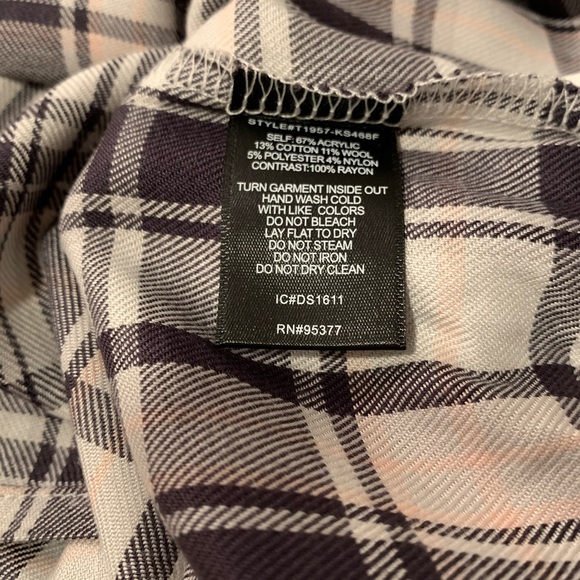 *HOST PICK* NWT Sanctuary Sweater with Plaid Shirt - Picture 5 of 5